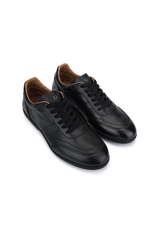 Tamer Tanca Erkek Hakiki Deri Siyah Sneakers & Spor Ayakkabı 04 1202 Erk Ayk Y26 Sıyah Dr