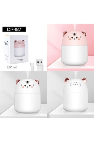 Kedi Tasarımlı Hava Nemlendirici Çok Renkli