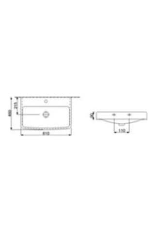 Newarc Dolap Uyumlu Lavabo N5014B-W