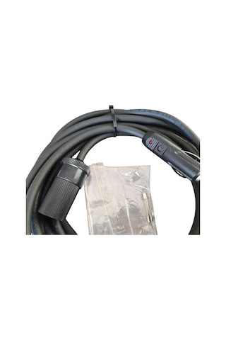 Araç Çakmak Uzatma Kablosu 12-24 Volt 16 Amper 2 X1,5 Mm Ttr Bakır 10 Metre-siyah