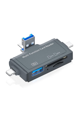 Forzacase Type-c, Lightning, Micro Usb Uyumlu Usb 3.0 Otg Sd Kart Okuyucu Çevirici Adaptör - Fc1159 1 Adet