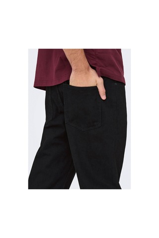 Only & Sons Orta Bel Rahat Siyah Erkek Denim Pantolon Onsedge Stay Black 3425 Azg Dnm Noo Siyah