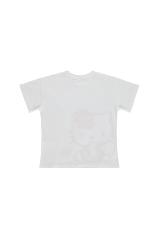 Hello Kitty 10-13 Yaş Tişört - Kırık Beyaz