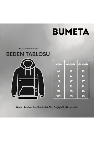 Bumeta Robo Master Streetwear Sweatshirt Unisex Kapüşonlu Hoodie Siyah