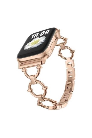 Apple Watch Uyumlu 38mm Krd-56 Metal Kordon - Gold