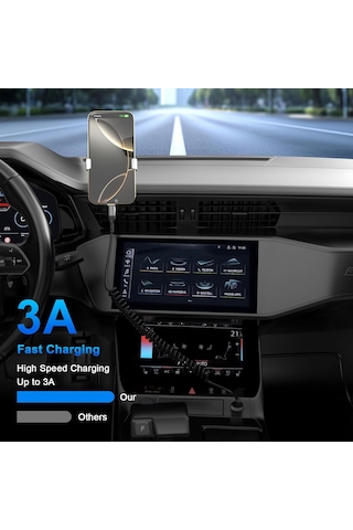 Honmex 2 Adet Siyah 66w Carplay Destekli Usb-a To Usb-c Geri Çekilebilir Çelik Kablosu - Hızlı Şarj Ve Veri Transferi - Araç, Ev, Ofis Kullanıma Uygun