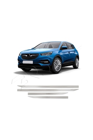 Opel Grandland X Uyumlu Krom Yan Kapı Çıtası 4 Parça Paslanmaz Çelik