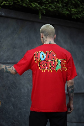 Blow Up Future Gen Style Oversize Erkek T-shirt Kırmızı