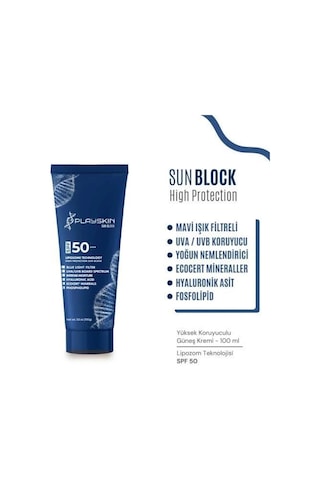 Playskin Sun Block Güneş Koruyucu Krem Spf50+++ 100 Gr Playskin Sun Block Güneş Koruyucu Krem Spf50+++ 100 Gr