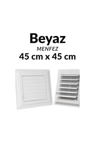 Beyaz 45 X 45 Cm Havalandırma Menfezi Banyo Menfezi Wc Baca Kapağı Tuvalet Menfezi Plastik Panjur
