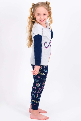 Rolypoly Cool Love Karmelanj Kız Çocuk Pijama Takımı 5274-25233 Kar Melanj