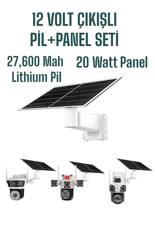 Bataryalı Güneş Panel Seti 20 Watt Panel-27.600 Mah Batarya