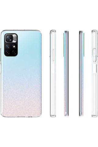 Kilifone - Redmi Note 11 Pro Plus 5g Uyumlu - Kılıf Şeffaf Soft Slim Fitt Süper Silikon Kapak - Şeffaf