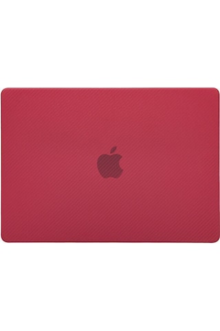 Arabulalaca Apple Uyumlu MacBook Air 13 2020 A2337 M1 Koruma Karbon Kılıf Kırmızı