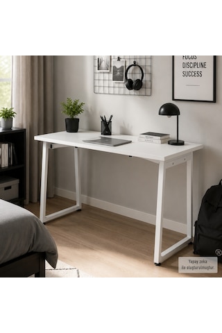 Vilinze Biga Sabit Mdf Metal Ayak Çalışma Ofis Masası