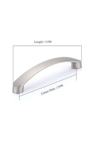 10 Adet Mobilya Kulpu, Gümüş Alüminyum Mutfak Dolabı Kapı Kolu Dolaplar İçin Mutfak Mobilya Kulpu, Delik Mesafesi 128 Mm