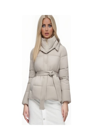 F3.bej..kadın Şişme Mont Kısa Model, Günlük Şıklık Bej