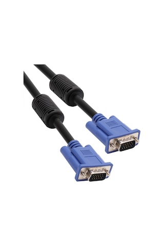 Vcom Cg341Ad-10.0 Mavi Konnektör Siyah 10Mt Vga-M-Vga-M Kablo