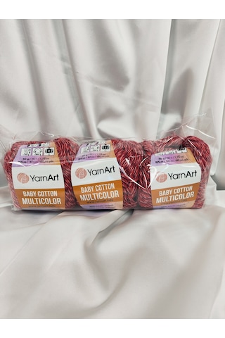 Baby Cotton Multicolor El Örgü İpi 3 Adet - 5209