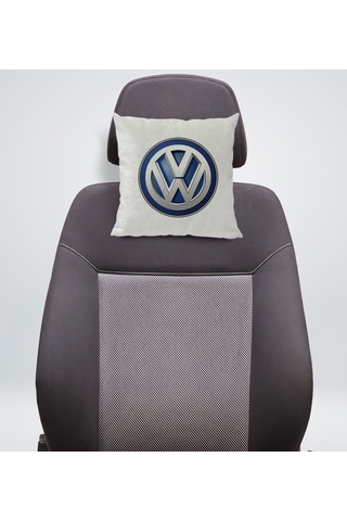 Bk Gift Volkswagen Tasarımlı Kare Araç Koltuk Yastığı-1