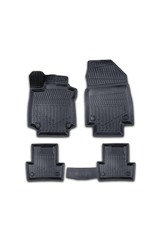 Renault Clio 3 2005-2012 İçin Havuzlu Paspas, Yüksek Kenarlı, Esnek, Araca Özel, Kokusuz Oto Paspas Takımı