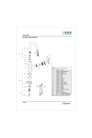 Eca Delta Lavabo Bataryası Kuğu Borulu 102108765