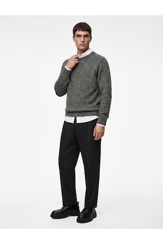 Koton Regular Fit Uzun Kollu Bisiklet Yaka Triko Kazak Antrasit 6wam70077ht Antrasit