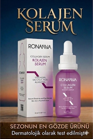Ronanna Kolajen Serum Cilt Sıkılaştırıcı Kırışıklık Karşıtı Anti Aging Yoğun Nemlendirici Yüz Serumu 30 Ml