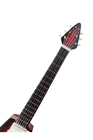 El Yapımı 1/4 Ölçek Minyatür Elektro Gitar Gibson Flying V Red B.