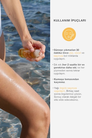 Yüksek Korumalı Güneş Koruyucu Yağ Organik Kayısı Yağı İçeren Spf 50 + 150 Ml