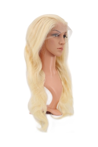Gerçek Front Lace Dalgalı Platin Tül Peruk - 65-70cm
