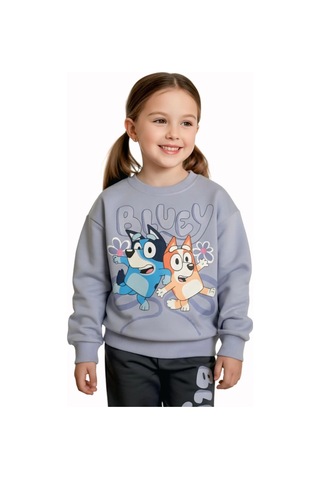 Bluey Desenli Lila Renk Kız Çocuk Eşofman Takım Lila