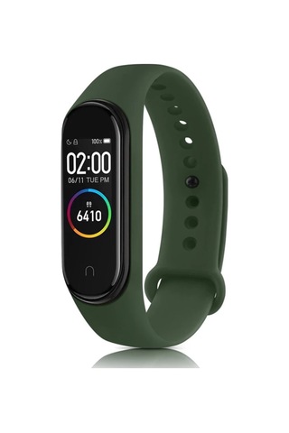 Kahveci.store Mi Band 7 Uyumlu Klasik Kordon - Haki Yeşil 22
