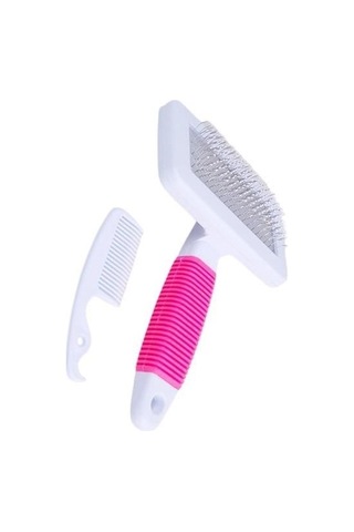Buffer Kedi Köpek Telli Küçük Boy Tüy Bakım Seti Evcil Hayvan Tarama Fırçası Çok Renkli