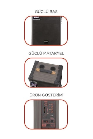 Torima D71 Profesyonel Çift Mikrofonlu Bt Kablosuz Hoparlör Bass Ses Kutusu Speaker