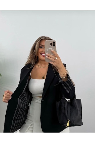 Ceket Kumaş Blazer Siyah