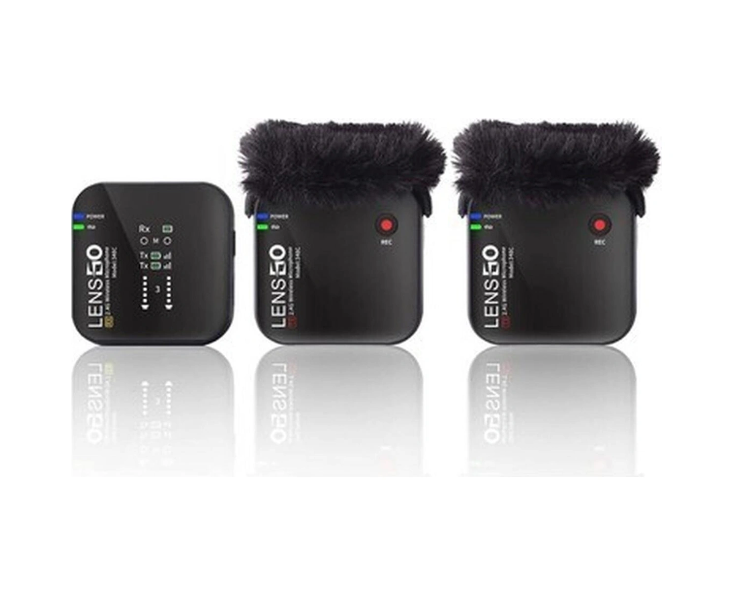 Lensgo 348c 1v2 Kablosuz Ikili Mikrofon Seti Siyah-92544