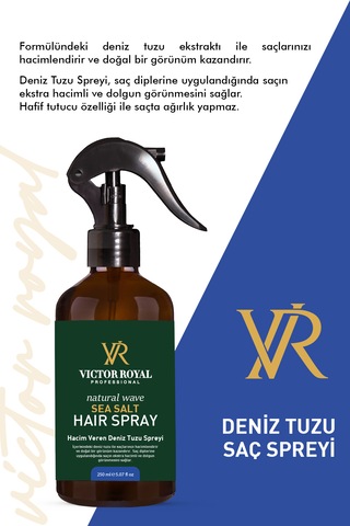 Victor Royal Hacim Ve Dolgunluk Veren Deniz Tuzu Saç Spreyi 250 Ml