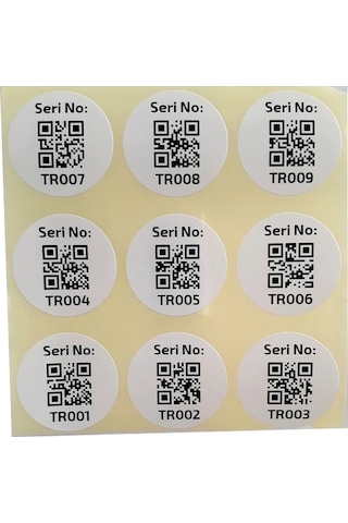 Sayı Etiketi Sayı Sticker Numara Etiketi 1'den 100'e Kadar Siyah