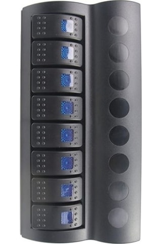 Bfy 8'Li Switch Panel,Mavi Işıklı Ve Otomatik Sigortalı