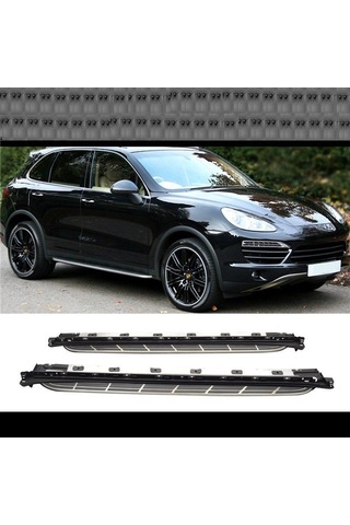 Porsche Cayenne Uyumlu 2010-2017 Oto Yan Basamak Side Step Oem Square Style
