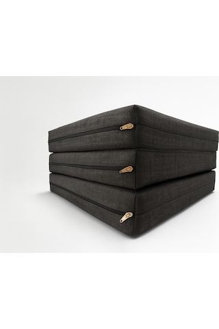 Antrasit Katlanır Sünger Misafir Yer Yatağı Ve Balkon Minderi 7cm Antrasit