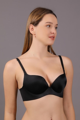 Cotonhause Kadın Lotus Lazer Kesim Push-up Siyah Sütyen 336045 001