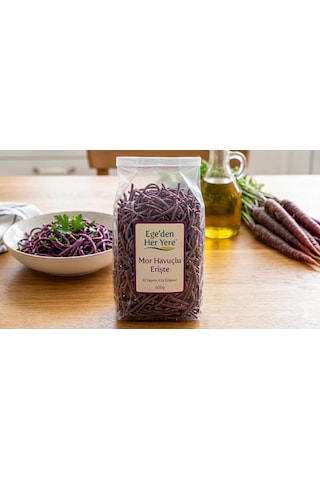 Mor Havuçlu Erişte Köy Makarnası 500 Gr.