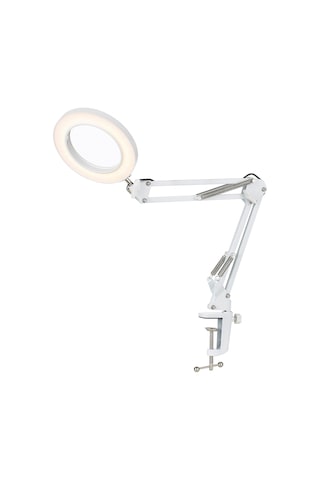 Tomshine Beyaz Tomshine Esnek Kelepçeli Masa Lambası Salıncak Kolu