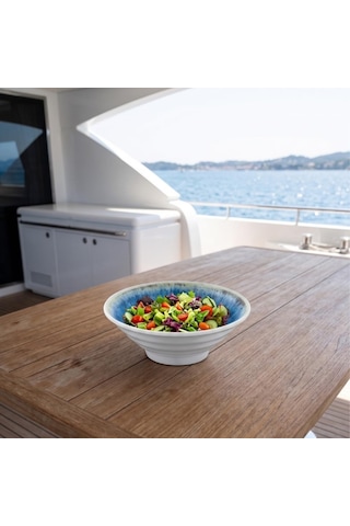 Happy Chef Blue Iris 2'li Salata Kasesi Seti, Ø 24,1 Cm - H.8,8 Cm 1420 Ml, Thermoset Melamin mavi