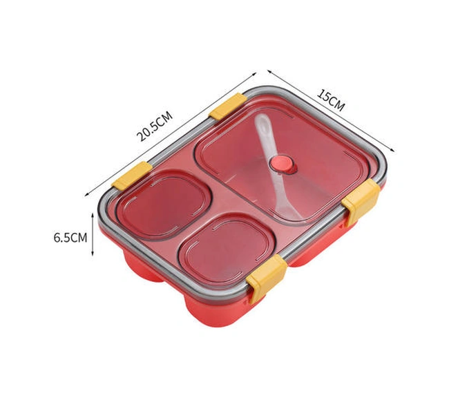 Ml Kırmızı Sağlıklı Plastik Öğle Yemeği Kutusu Snap Sızdırmaz Mikrodalga Yemek Bento Kutusu Yetişkinler Çocuk Gıda Saklama Kabı Öğle Yemeği Öğle Yemeği Kutuları