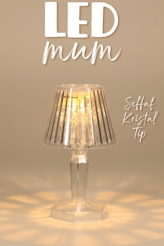 3 Adet Led Mum Kristal Tip Pil Dahil Ledli Dumansız Alev Yapay Dekoratif Mum Dekor Işığı Şeffaf P288