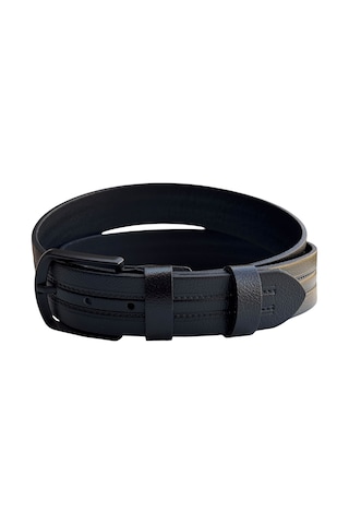 Süzer Deri 4 Cm. Spor Model Hakiki Deri Erkek Kemer Siyah