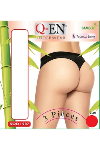 Q-En Bambu Bayan 3'Lü String Renkli 907R